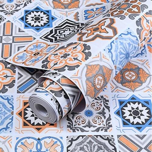 Floor Stickers Waterproof Self-adhesive Toilet Floor Stickers Imitation Tile Stickers Toilet Toilet Floor Non-slip Renovation