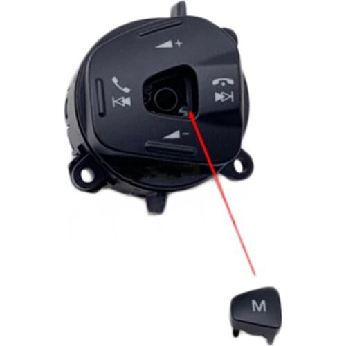 Car Steering Wheel Audio Volume Switch Single M Button Replacement For Ford Escort Fiesta MK7 MK8 ST Ecosport 2013