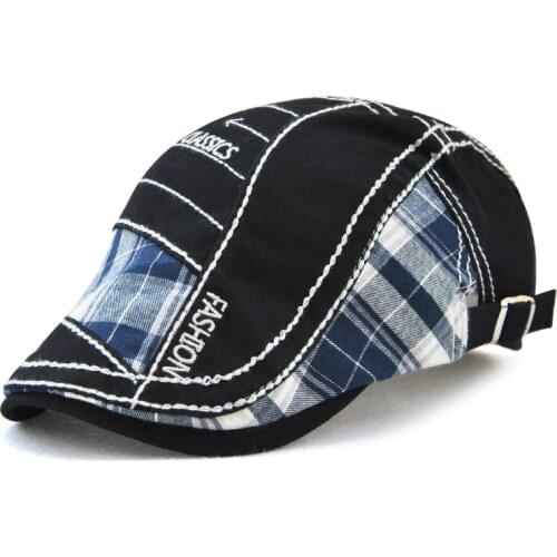 JAMONT 100% Cotton Casual Beret Visor Caps for Men Women Spring Summer Cabbie Newsboy Hat British Retro Cap Casquette Adjustable