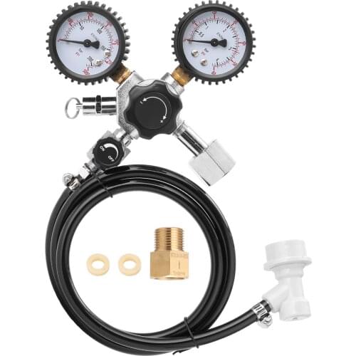 CO2 Regulator Beer Keg Regulator Bubble Counter Fine-Tuning Valve CO2 Reaction Control System Pressure Reducing Valve