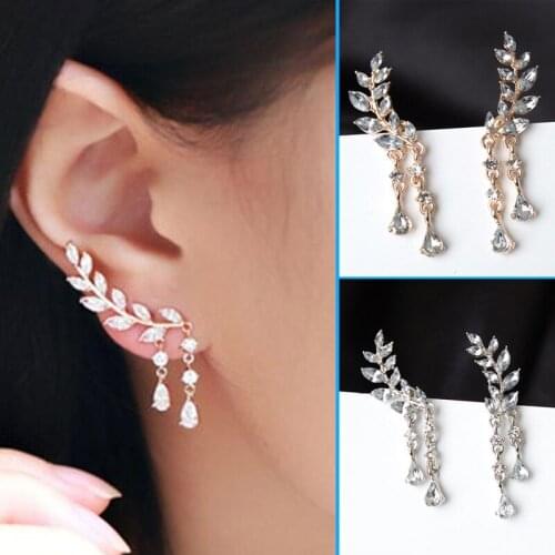 1 Pair Leaf Earrings Ear Pendant Dangle Fashion Jewelry Decoration for Women Girls d88