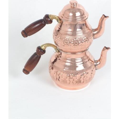 Turkish ottoman copper teapot flower motif small teapot silver gold color ottoman teapots home