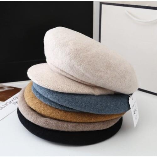 Japanese Wool Octagonal Hats For Women Ladies New Fall Winter Warm Retro Painter Caps Beret Fashion Visors Boina Feminina Toca
