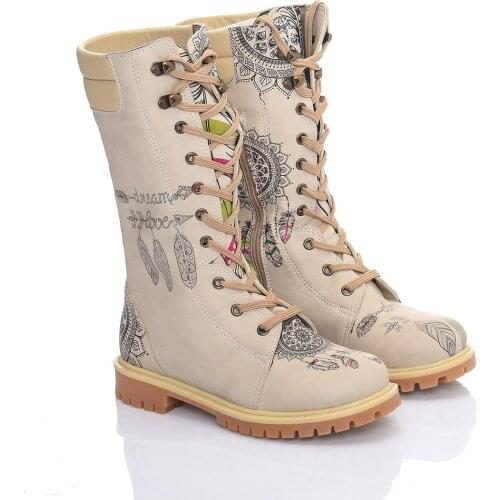 Streetfly 2021 new fashion Winter autumn colorful printed women Boots Non-slip sole Waterproof orthopedic boots