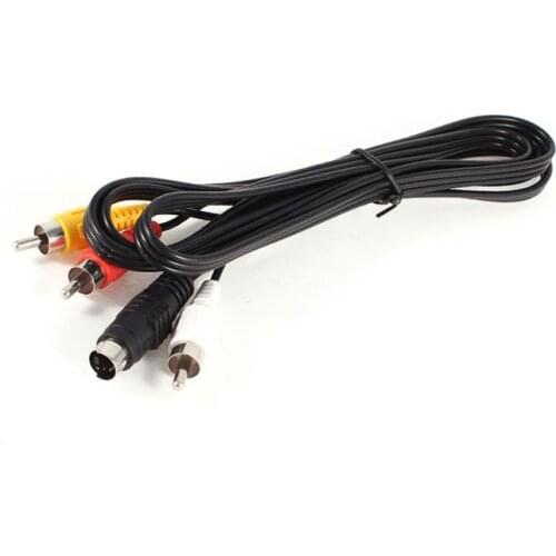 1.5M 4.9ft 3 RCA Male to 4 Pin S-Video Male TV PC Conversion Cable