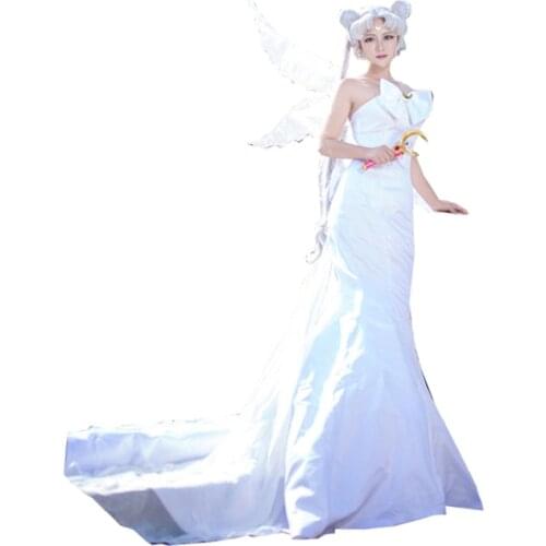 2018 Newest Sailor Moon Cosplay Costume Princess Serenity Dress Tsukino Usagi Costume For Women Halloween Custom Made
