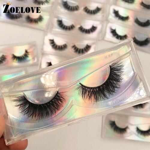 3d Mink Lashes Wholesale Natural Long False Eyelashes Extension Thick Fake Lashes Cross Fluffy Mink Eyelashes Bulk