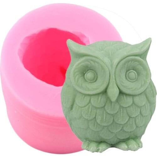3D Owl Craft Soap Silicone Mold DIY Party Cake Border Fondant Molds Cake Decorating Tools Chocolate Gumpaste Candy Clay Moulds