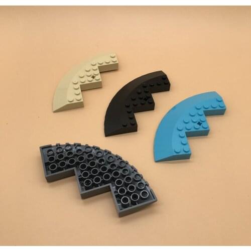 4PCS Building Blocks Technicalalal 10x10 bevel round corner brick Parts MOC Creativity Educational toy for children 58846