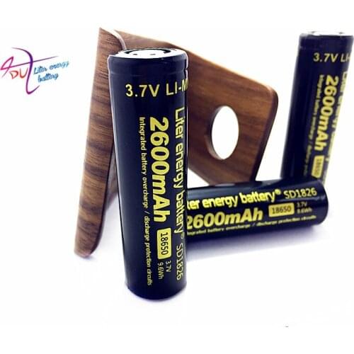 8 pieces of battery Wholesale 100% Authentic Liter energy battery 18650 3.7V 2600MAH li-ion battery