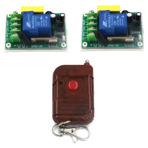 AC 220V 1 CH 1CH 30A RF Wireless Remote Control Switch System,1 Transmitter + 2 Receiver,315/433MHZ SKU: 5309