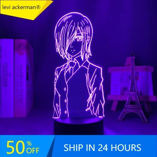 Anime Tokyo Ghoul 3d Lamp Touka Kirishima for Bedroom Decor Nightlight Cool Birthday Gift Tokyo Ghoul Led Night Light Touka