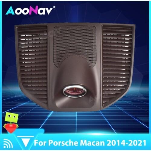 Car Stopwatch For Porsche Macan 2014-2021 Dashboard Compass Center Console Cover Compass Time Electronic Instrument Clock