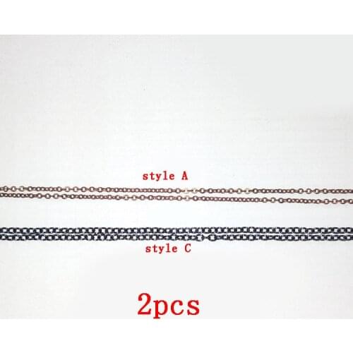 2pcs 1.6mm/2.3mm*100cm Railing Chain Model Boat Anchor Chain 50cm Simulation Assembly Parts for DIY Simulation Ships Marine