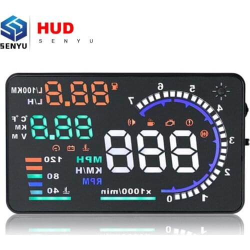 HUD Head Up Display HUD A8 Car Electronics OBD OBD2 Display Gauge For Car Speedometer For Windshield Projector on-board computer
