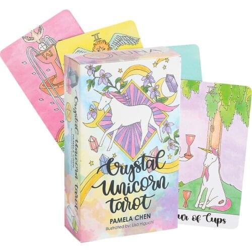 Crystal Unicorn Tarot Board Game Toys Oracle Rider Waite Divination Prophet Prophecy Card Poker Gift Prediction Oracle