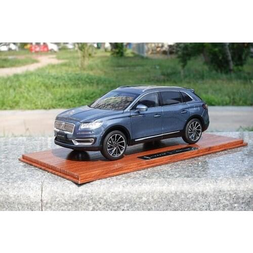 1/18 Scale Lin_coln Nautilus 2018 SUV Blue Diecast Car Model Toy Collection
