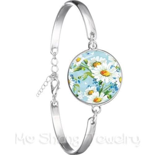 Tree of Life Meditation Leather Bracelet Handmade Chakra Jewelry 20mm Glass Cabochon Black/Brown Adjustable Bangle