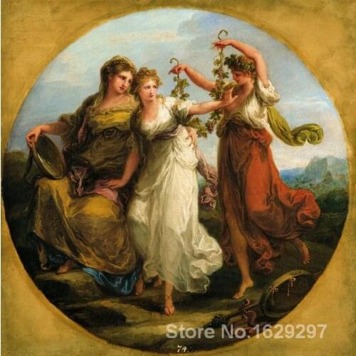 Beauty supported by Prudence Scorns the Offering of Folly Angelica Kauffman painting for bedroom decoration High quality