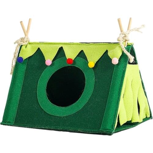Small Pet Rabbit Nest Hamster Corner House Tent Squirrel Small Rabbit Guinea Pig Hideout Nest Pet Corner Cage Practical