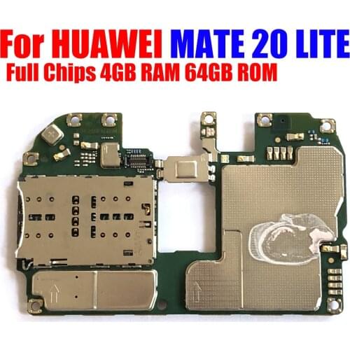 64GB + 4GB For HUAWEI Mate 20 LITE Motherboard Logic Board Original Unlocked For HUAWEI MATE 20 LITE Mainboard WIth Full Chips