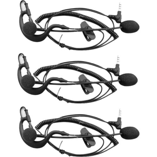 3PCS Motorcycle Bluetooth Helmet Interphone 3.5mm Jack Headset Microphone Mic For Vnetphone V6 V6C V4 V4C BTIntercom
