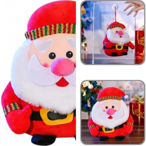Soft Delicate Craft Red Santa Clause Plush Toy Premium Texture Santa Clause Toy Smooth Surface for Exhibition