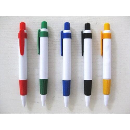 Cheap price white fat ballpoint pen with custom logo cheap pen simple pen cheap plastic ballpoint pen print custom company logo