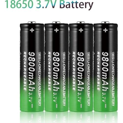 One Hundred % New 18650 3.7V 9800mah Flashlight Headlamp Rechargeable Battery Lithium Ion Rechargeable Battery 18650