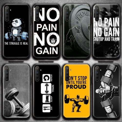 Bodybuilding Gym Fitness Equipment Phone Case For OPPO Realme 6 Pro Realme C3 5 Pro C2 RENO2-Z A11X XT