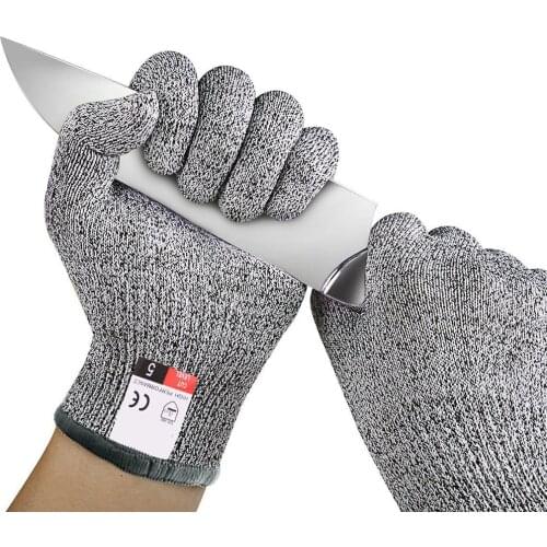 HPPE Anti-cutting 5-level HPPE Cut-resistant Gloves Kitchen Knife Cut Resistant Protection Hand Kitchen Garden gloves tools