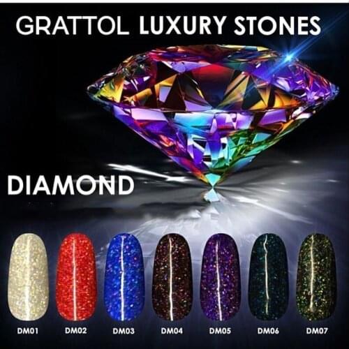GRATTOL Professional 9ml UV Gel Nail Polish LS DIAMOND Glitter Sequins Soak Off UV Gel Varnish Color Base No Wipe Top Coat