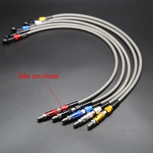 Steel cable Braided Bike Dirt pipe Banjo motorcycle Brake Hydraulic Line Hose Oil moto Tube Length can be customized color