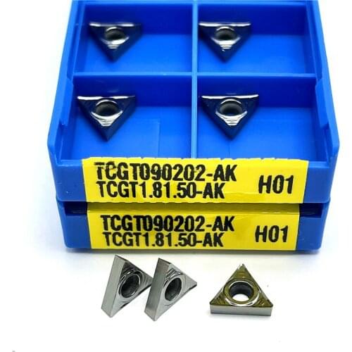 TCGT090202 TCGT090204 TCGT090208 AK H01 SDrill Tool Lathe Parts Special Turning Carbide Inserts TCGT 090202 090204 090208