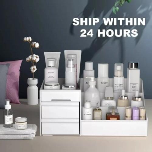 Large Capacity Cosmetic Storage Box Makeup Desktop Jewelry Nail Polish Lipstick rangement Container Desktop Drawer Organizer