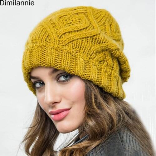 Crochet Beanies Hat 2019 Women Men Solid Knitted Caps Dome Hats for Woman Winter Hip Hop Ski Skullies Beanies