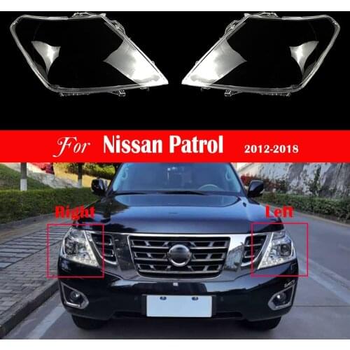 Car Replacement Head Light Auto Shell Headlight Lens For Nissan Patrol 2012 ~ 2018 Headlamp Cover Transparent Lampshade Caps
