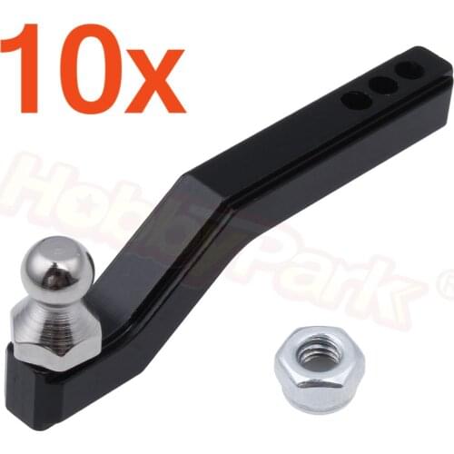 10PCS Aluminum Metal Tow Bar & Drop Hitch Receiver For Traxxas TRX-4 RC Rock Crawler Truck