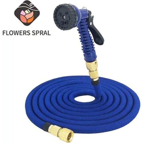 16Ft-100Ft Expandable Garden Hose Magic Flexible Garden Irrigation Hose EU Car Wash Hose Spray Gun Sprayer Watering Tuinslang