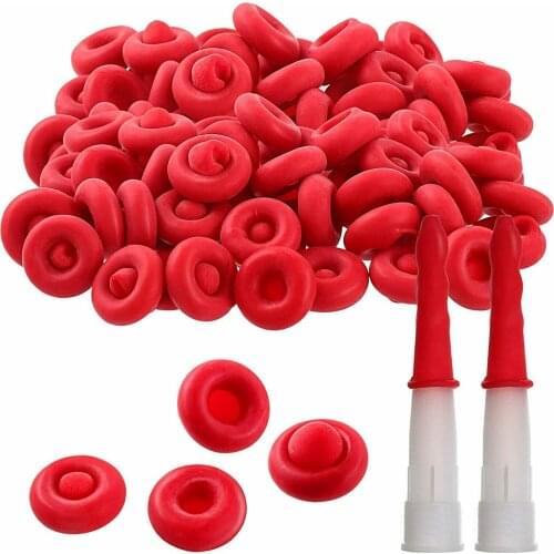 100 Pcs Caulk Cap Red Saving Cap Sealer Saver Open Caulking Tube For Sealing And Preserving Eropper Latex Cap Sheath JU0078