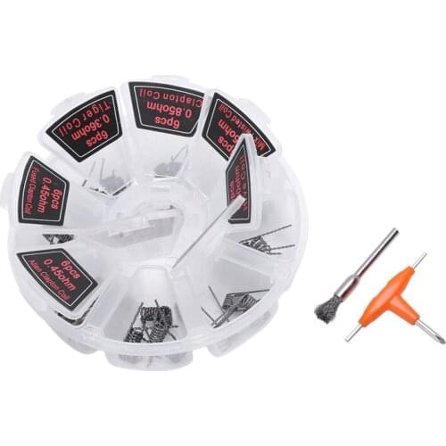 8 in 1 Clapton Coil platte twisted Mix twisted Fused clapton Alien Clapton Premade Coil