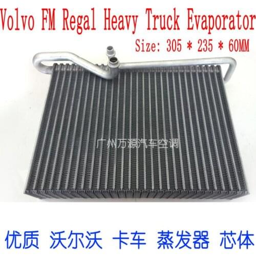 ShenDi YaTe Auto AC automobile air conditioning evaporator core for Volvo FM Regal Heavy Truck evaporator size 305*235*60mm