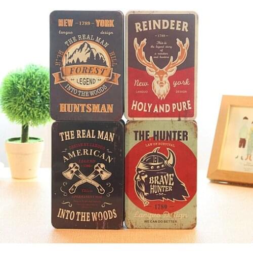 1pcs/lot Cute And Beautiful Vintage The Hunter Series Handemade Iron Cover Kraft Paper Notebook