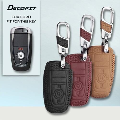 Key Cover for F-250 F-350 F-450 F-550 Ecosport Edge Fusion S-MAX MUSTANG Explorer 4 Buttons Remote Case Fob Keyless Keychain