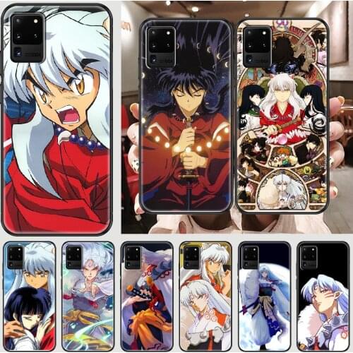 Anime Inuysha Sesshoumar Phone case For Samsung Galaxy Note 4 8 9 10 20 S8 S9 S10 S10E S20 Plus UITRA Ultra black 3D cell cover