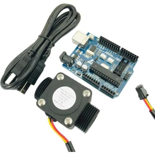 Arduino and Water Flow Sensor USN-HS43TA G3/4" Totalizer Flow Measurement with Nylon Water Flow Sensor Turbine Flowmeter iSentro