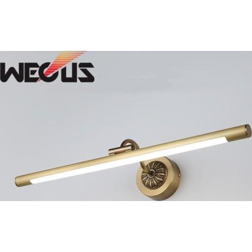 Europe copper bathroom wall mirror light, bedroom vanity cabinet lamp, hotel showcase picture lighting