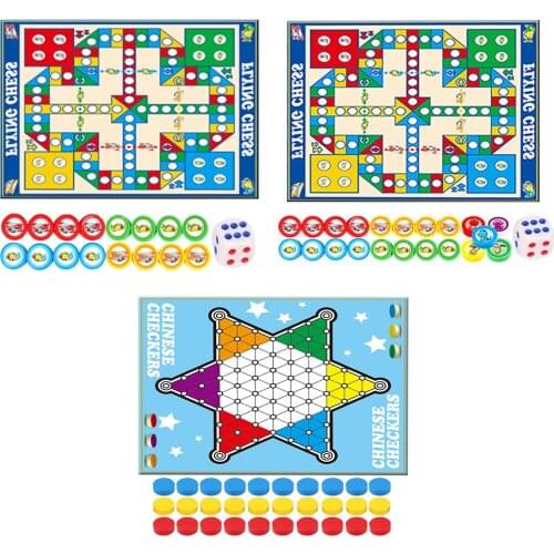 Giant Ludo Game Set Foldable Flying Chess Travelling Game Toys For Children