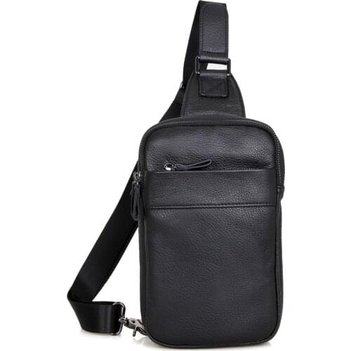 J.M.D Genuine Leather Mens Small Backpack Sling Chest Bag 4002A-1