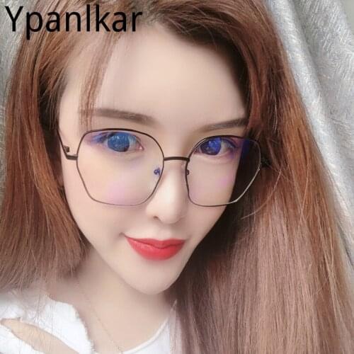 Fashion Literary Glasses Frame Flat Mirror Fashion Myopia Glasses Frame for Men and Women Flat Frame